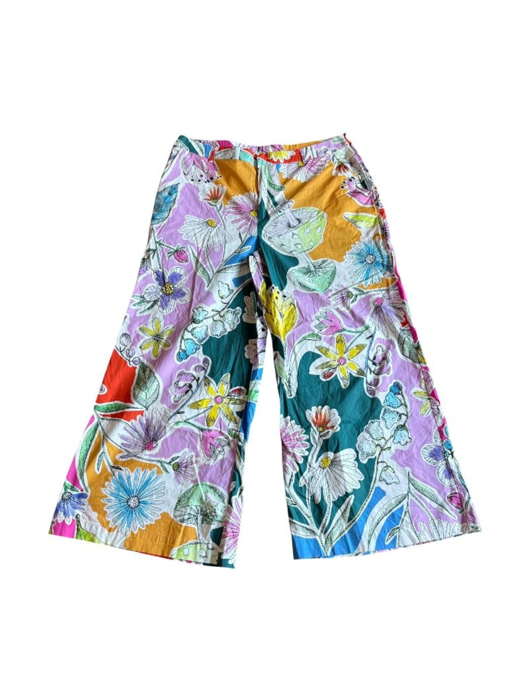 Gorman Pants Floral Colorful Womens Size 20 Cotton Pink Orange